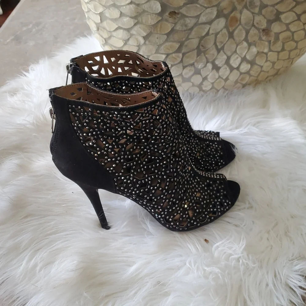 Zigi soho black studded open toe bootie size 7.5 - Picture 11 of 17